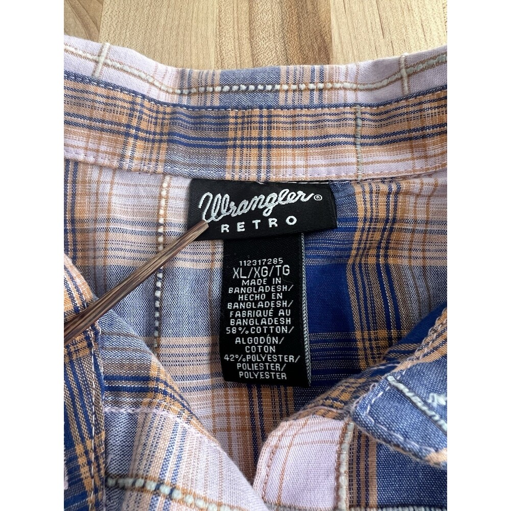 Wrangler Retro Women's Long Sleeve Western Snap Shirt Pink Purple Plaid XL - Picture 8 of 9